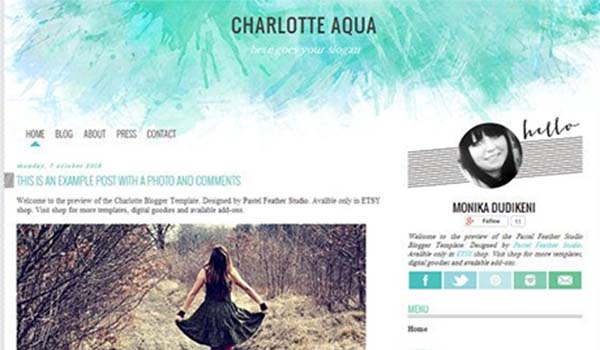 Vẻ đẹp của nghệ thuật màu nước trong 20 thiết kế website charlotte aqua thiet ke website dep