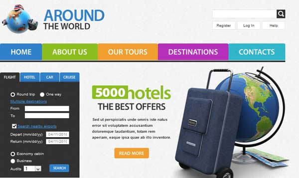 around the world thiet ke website du lịch