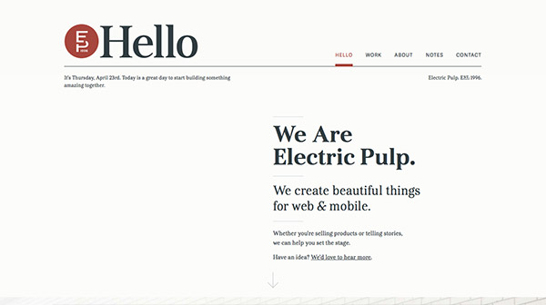Electric Pulp thiet ke website dep