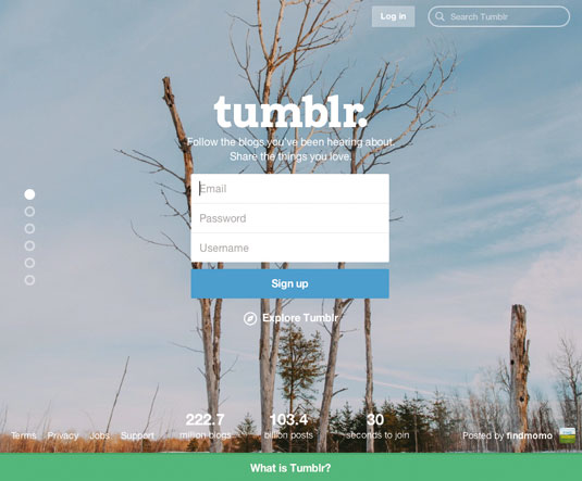 tumblr sign up trong thiet ke web 