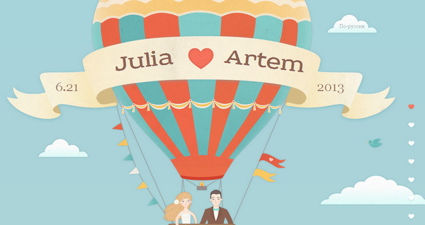 artem and julia wedding thiet ke web single page