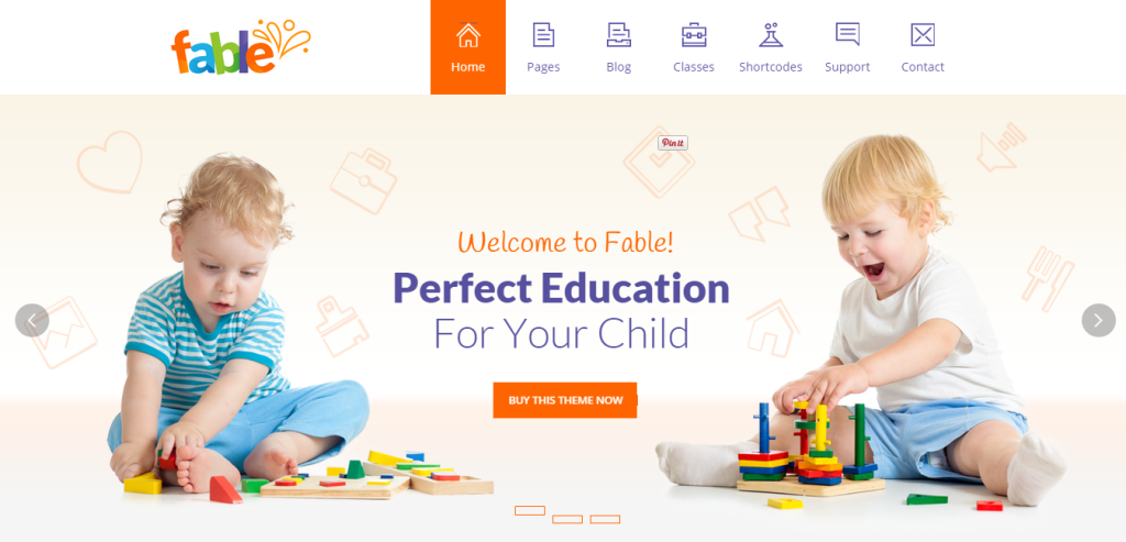 fable children thiet ke website giao duc