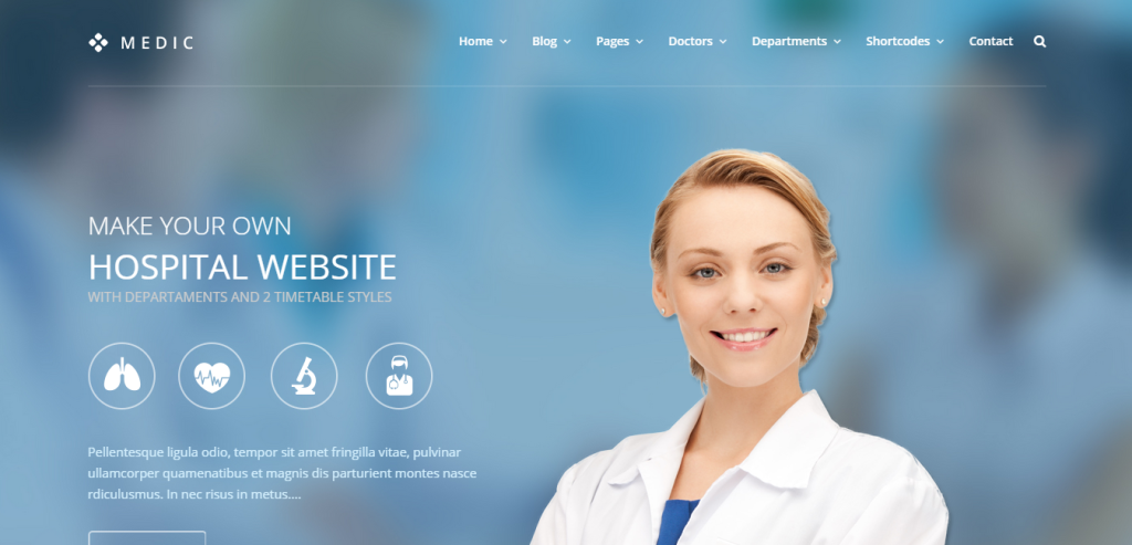 medic thiet ke website benh vien