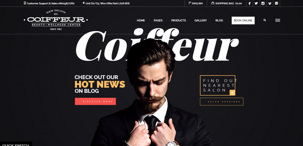 coiffeur thiet ke website dep