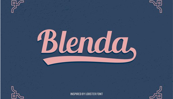 Blenda-Script---Free- font chu thiet ke website dep
