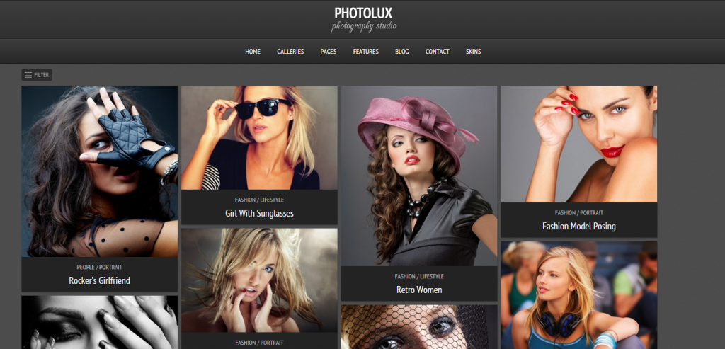 photolux photography thiet ke website portfilio