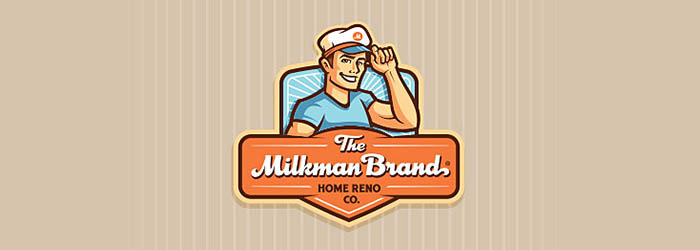 MilkmanBrand thiet ke logo illutration dep
