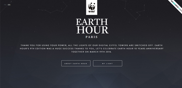 WWF---Earth-Hour-Paris thiet ke website tuong tac