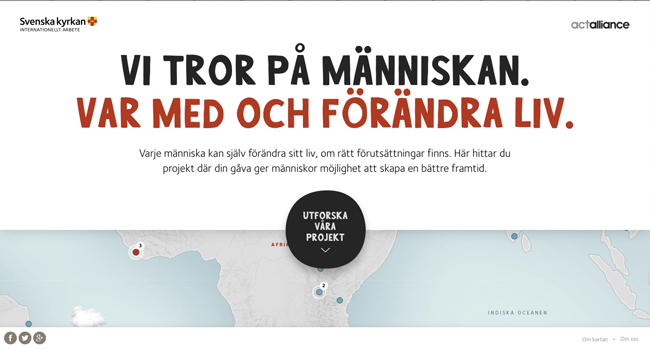 inspiration-interactive maps| Svenska kyrkans Internationella arbete