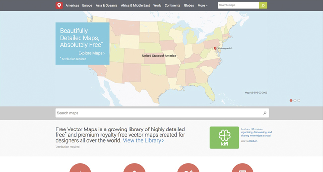 Free Vector Maps thiet ke website tuong tac 