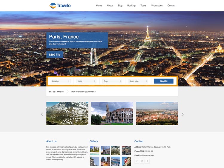 Travelo thiet ke website du lich dep