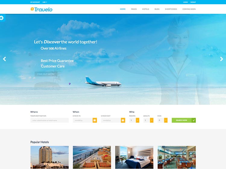 Travelo thiet ke website du lich dep