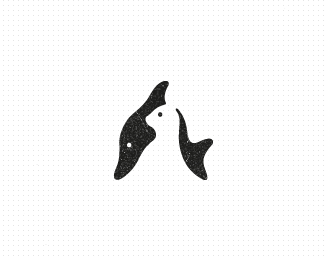 24. dolphin and seal thiet ke logo dep