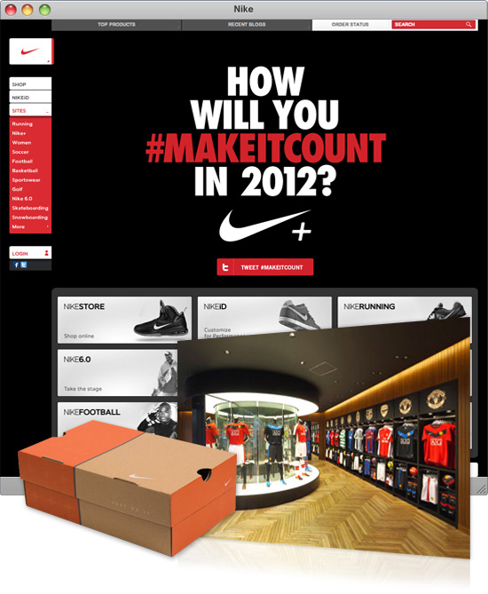 nike brand experience thiet ke web ban hang