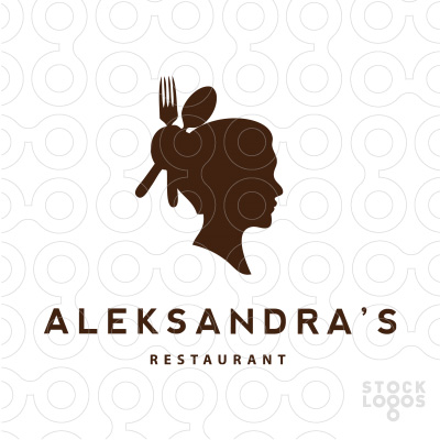 Aleksandra’s Restaurant thiet ke logo dep