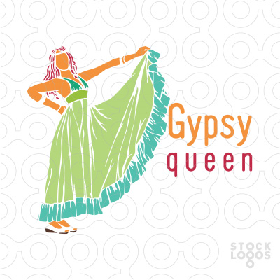 Gypsy Queen thiet ke logo dep