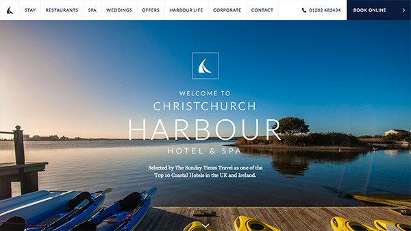 Christchurch Harbour Hotel & Spa thiet ke website dep
