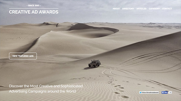 Creative Ad Awards thiet ke website dep