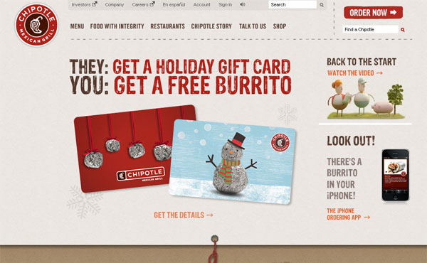 chipotle thiet ke web nha hang