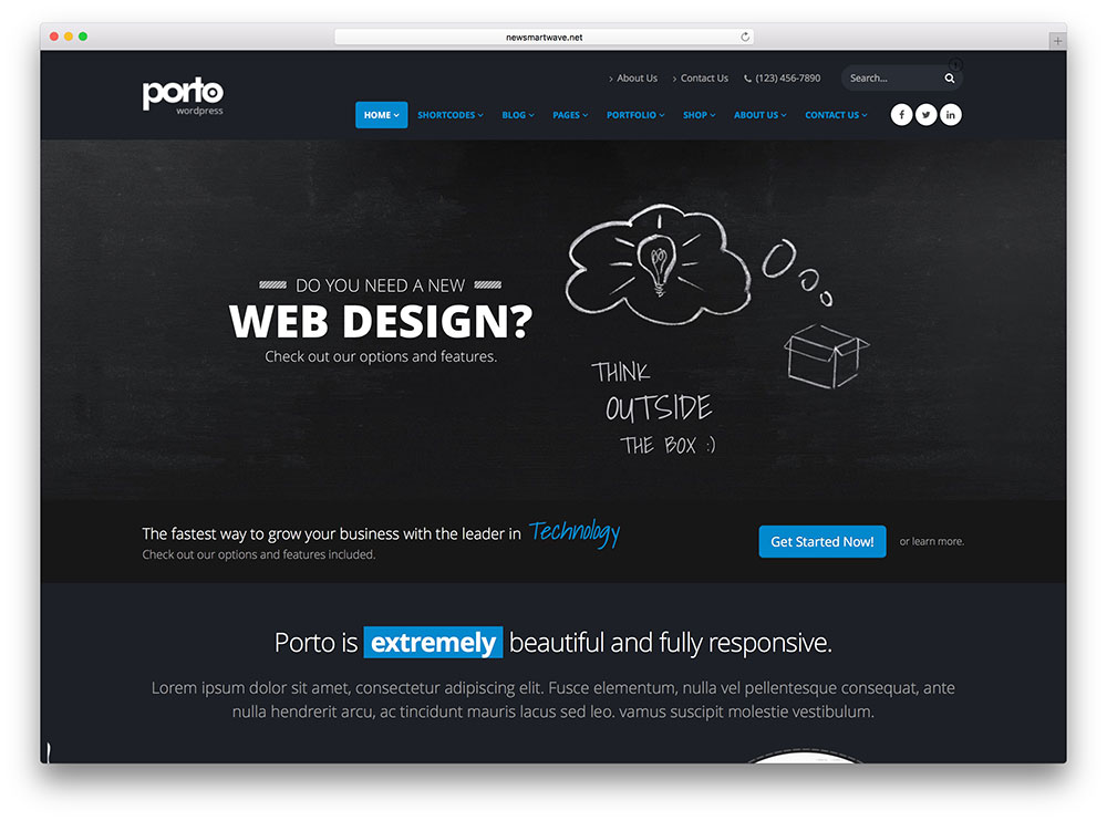 porto thiet ke website wordpress