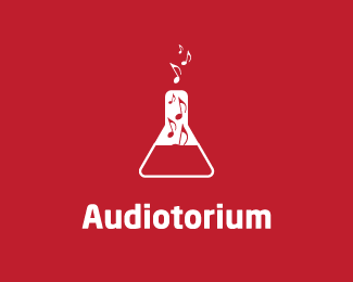 Audiotorium thiet ke logo nghe thuat