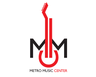 Metro Music Center thiet ke logo nghe thuat