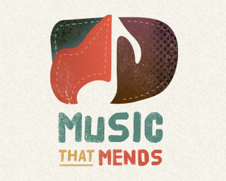 Music That Mends thiet ke logo nghe thuat