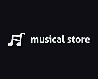 Musical Store thiet ke logo nghe thuat