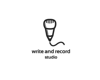write and record thiet ke logo nghe thuat