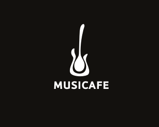 Musicafe thiet ke logo nha hang