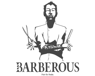 Barberous thiet ke logo dep