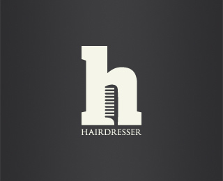 Hairdresser thiet ke logo dep