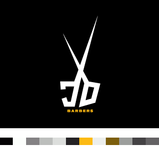 JD Barbers thiet ke logo dep