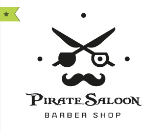 Pirate Saloon thiet ke logo dep