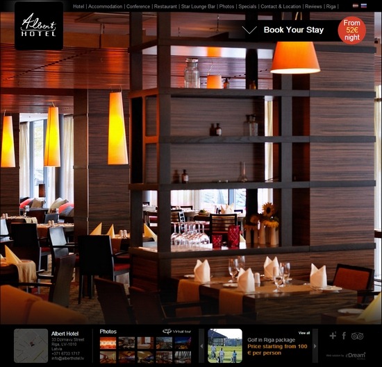 Albert Hotel thiet ke website khach san