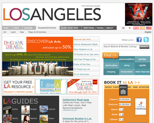 losangeles thiet ke web du lich