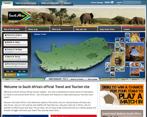 southafrica thiet ke web du lich