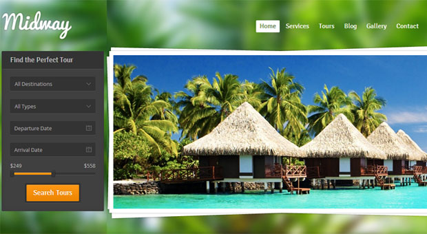 midway tourism wordpress responsive theme thiet ke web du lich