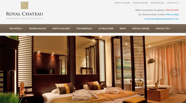 royal chateau tourism wordpress responsive theme thiet ke web du lich