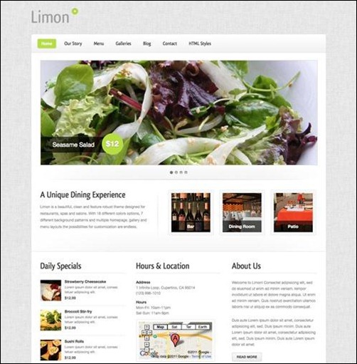 limon3 thumb thiet ke web nha hang