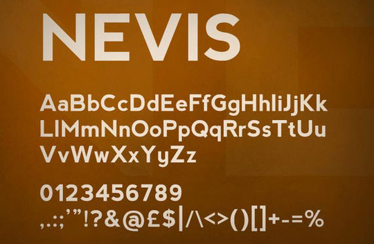 Nevis font chu cho thiet ke web dep