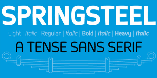 Springsteel font chu cho thiet ke web dep