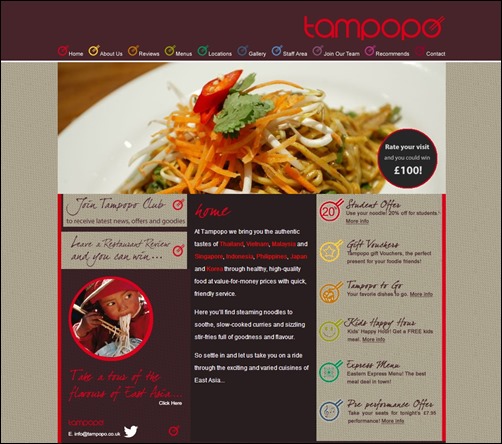 tampopo asian restaurant website designs thumb thiet ke web nha hang