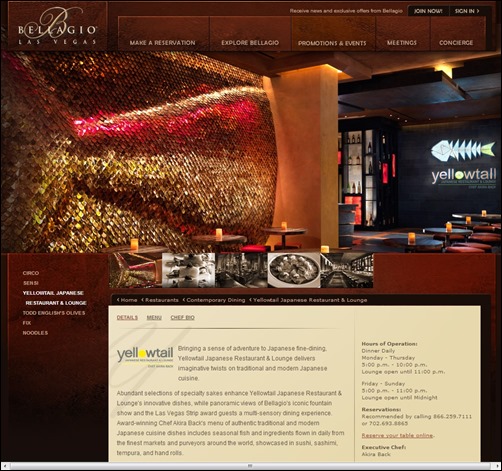 yellowtail japanese restaurant lounge restaurant website thumb thiet ke web nha hang