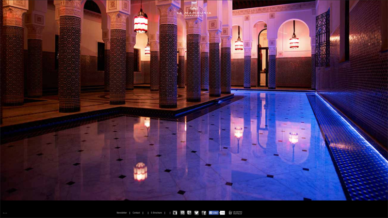 La Mamounia, Marrakesh thiet ke website khach san