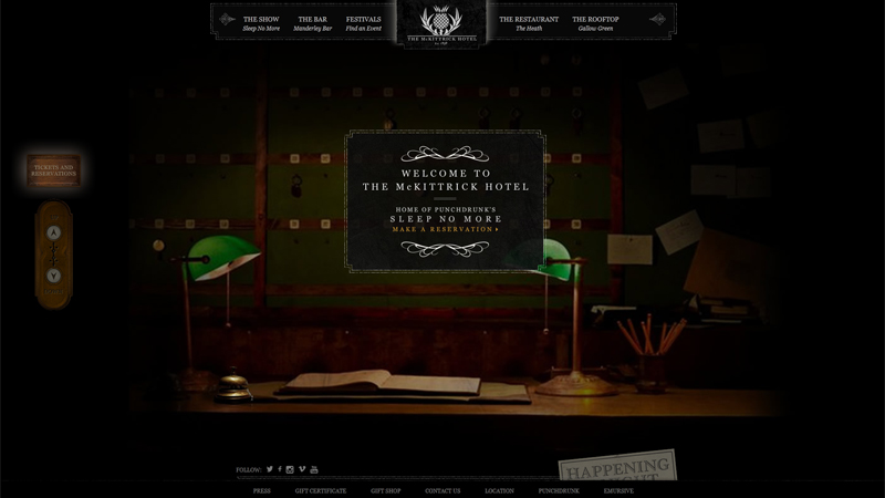 The McKittrick Hotel thiet ke website khach san