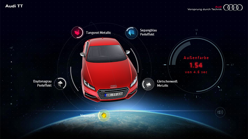 Vẻ đẹp tinh tế của 20 website sử dụng navigation hình tròn Audi TT navigation trong thiet ke website dep