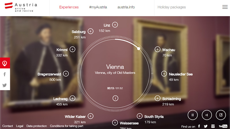 Vẻ đẹp tinh tế của 20 website sử dụng navigation hình tròn My Austria