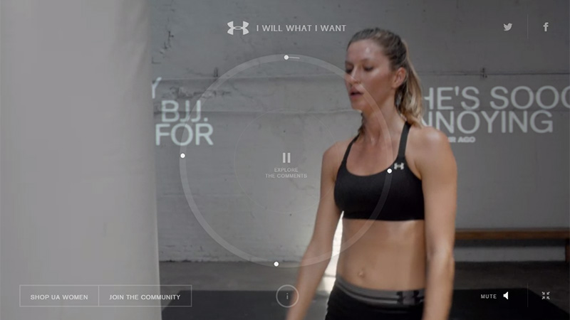 Vẻ đẹp tinh tế của 20 website sử dụng navigation hình tròn Under Armour navigation trong thiet ke website dep