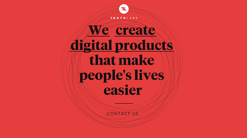 Tạo cảm giác rộng mở trên website nhờ khai thác khoảng trắng Truth Labs thiet ke website negative space